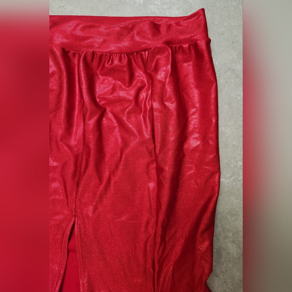 Elegant Sparkly L. Rose Designs Red Women's Bellydance Costume Set - Picture 7 of 13